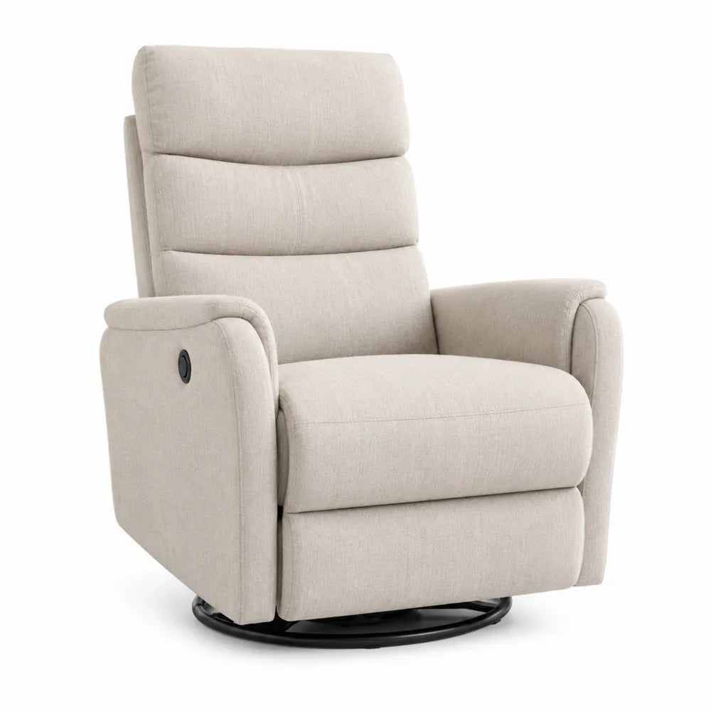 Poltrona reclinabile in tessuto di poliestere beige